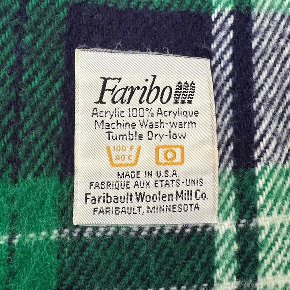 Green and Blue Scotch Plaid Throw